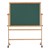Double-Sided Mobile Chalkboard w/ Wood Frame